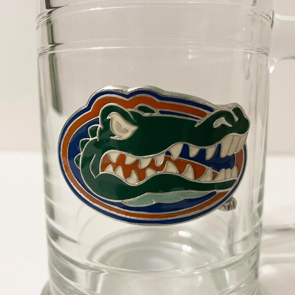 University of Florida Gators Glass Beer Mug with Metal Emblem - Picture 7 of 16